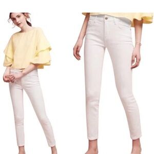 Anthropologie Pilcro & The Letterpress Script White Jeans Size 31